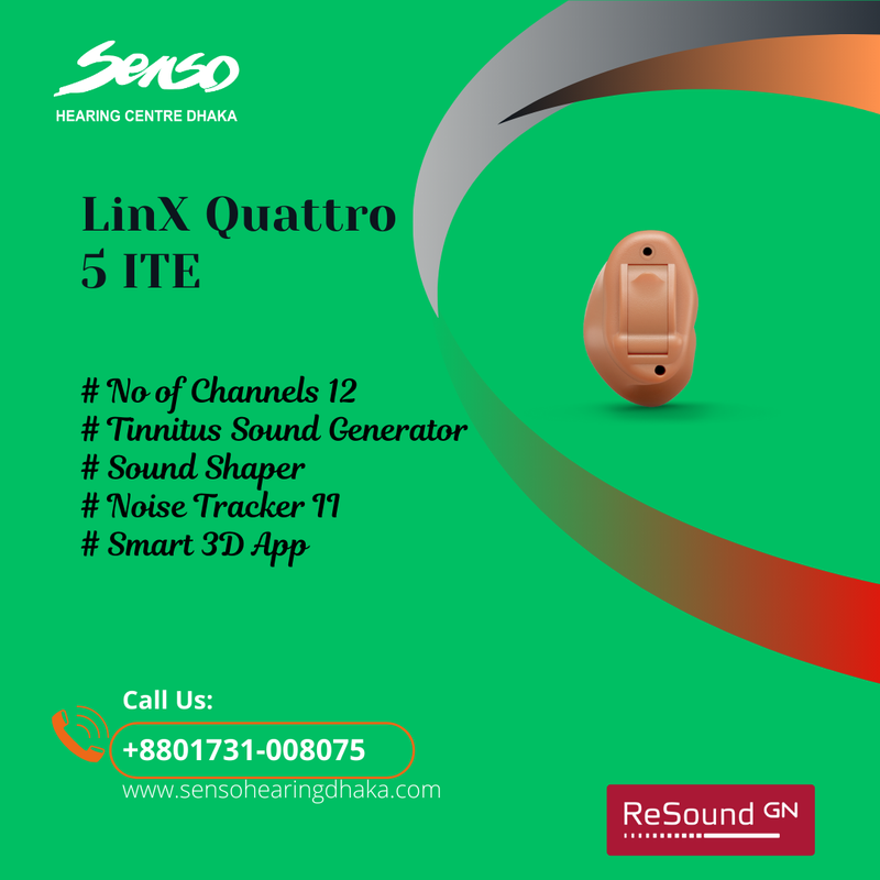 Resound Linx Quattro 5 ITE hearing aid