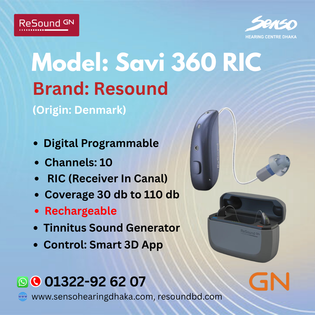 ReSound Savi 360 RIE Rechargeable হিয়ারিং এইডের দাম বাংলাদেশে