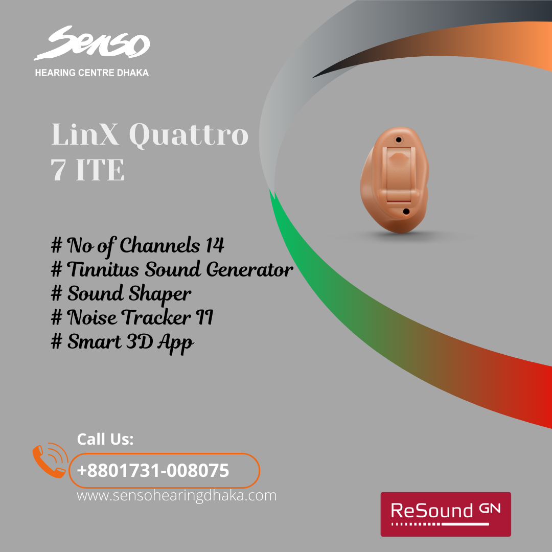Resound Linx Quattro 7 ITE hearing aid
