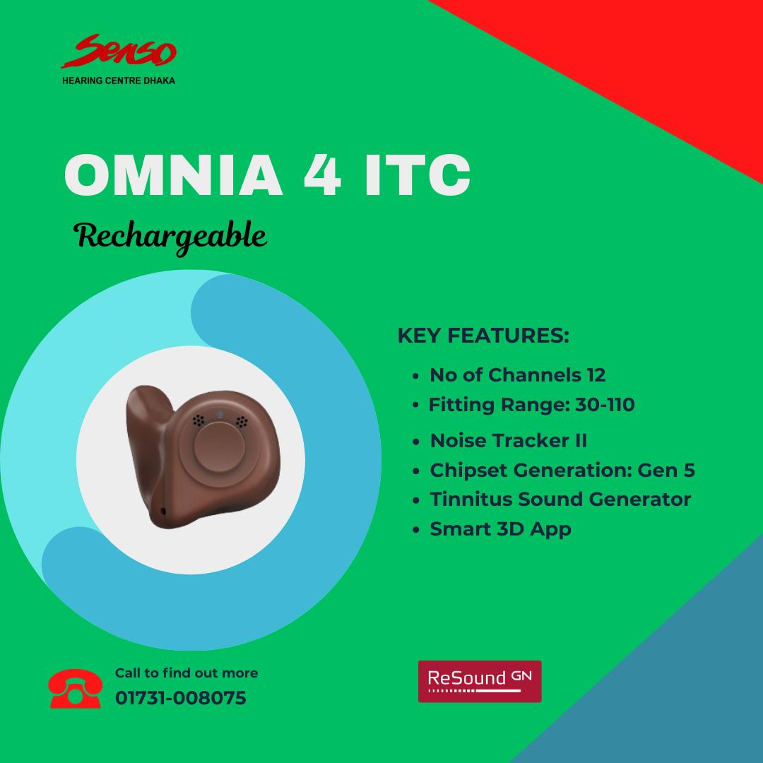 OMNIA 4 ITC Rechargeable hearing aid