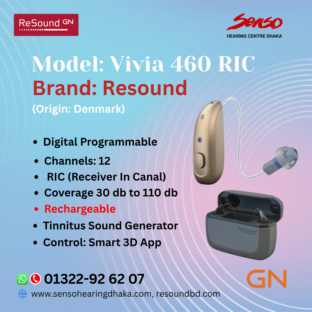 Resound Vivia 460 RIC rechargeable hearing aid