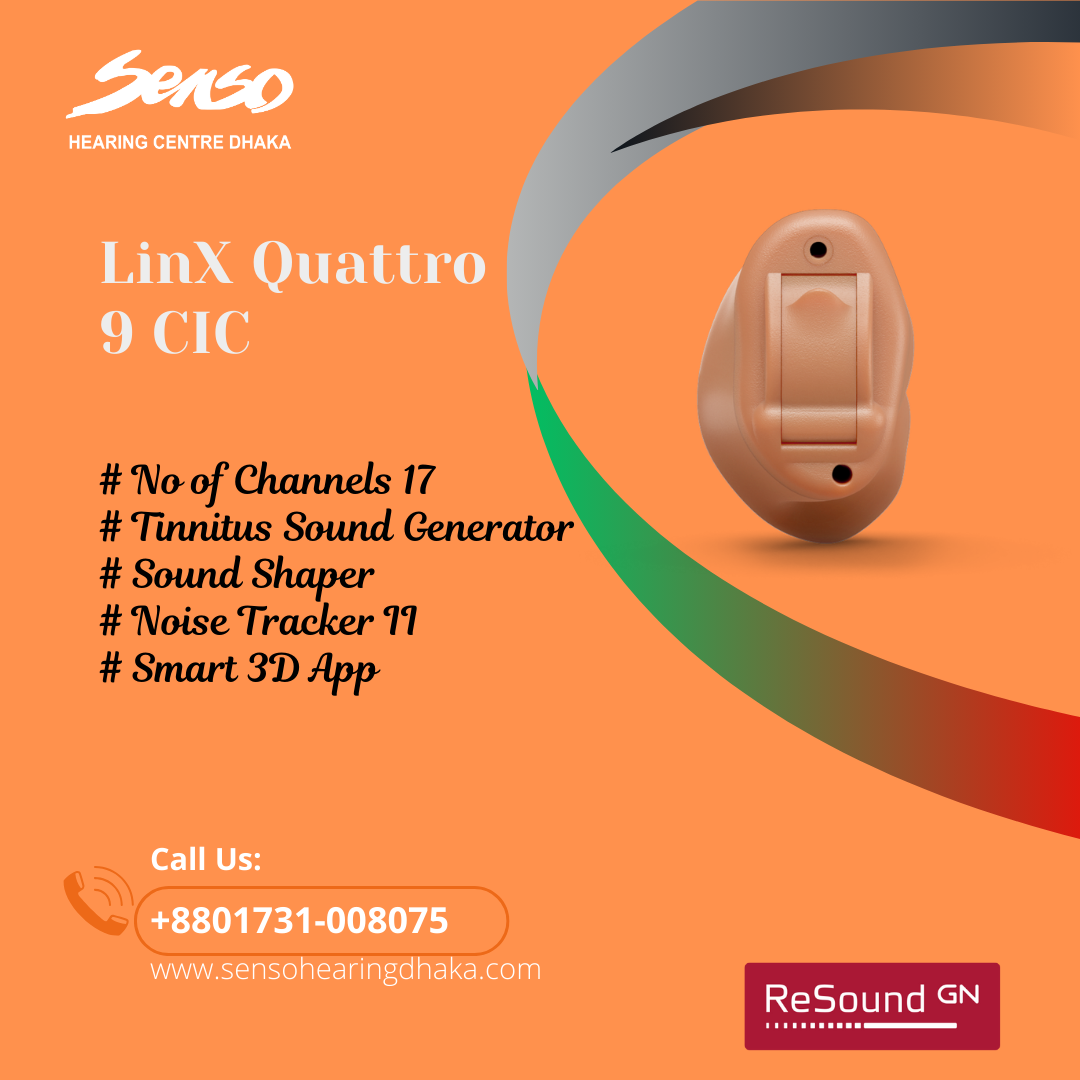 Resound Linx Quattro 9 CIC hearing aid