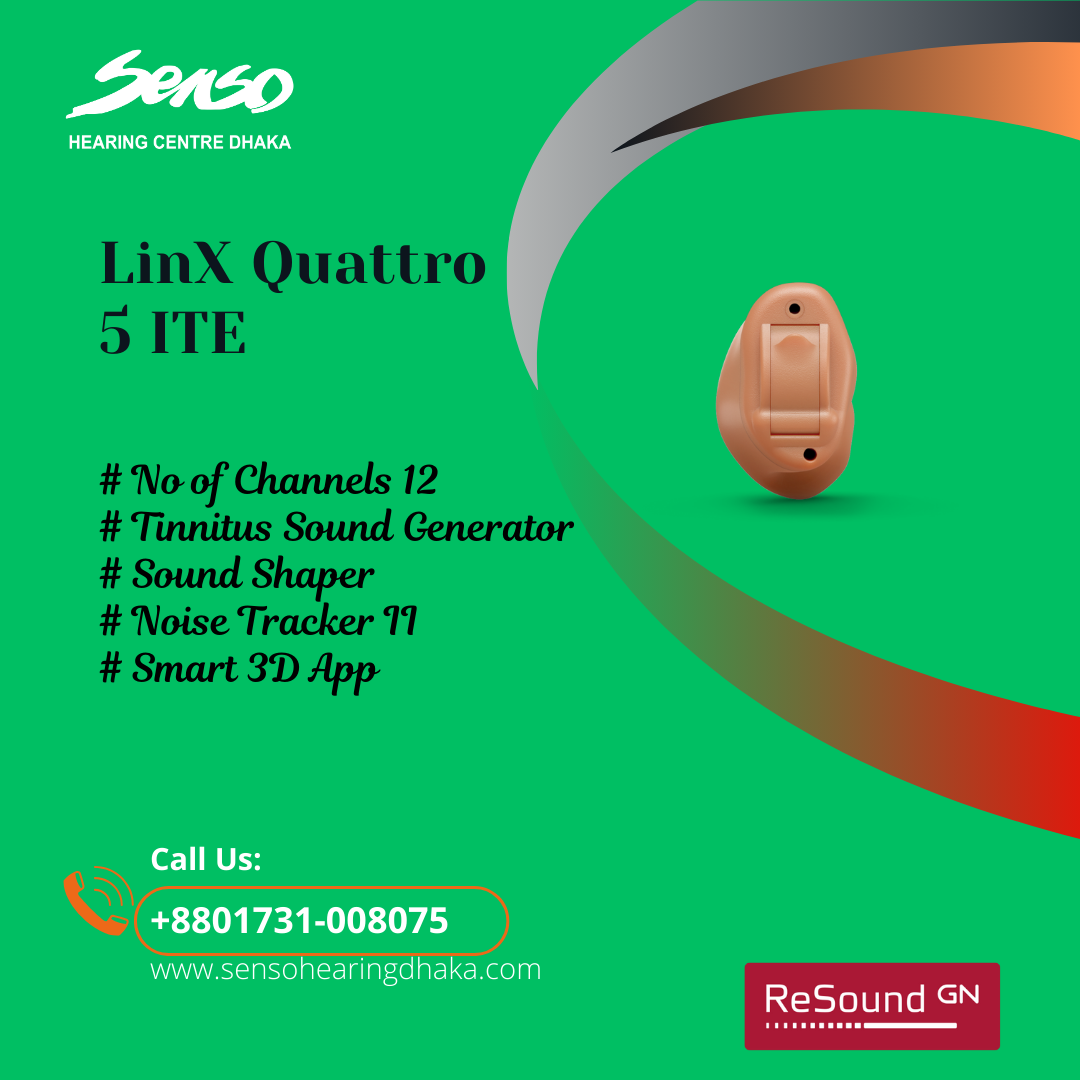Resound Linx Quattro 5 ITE hearing aid