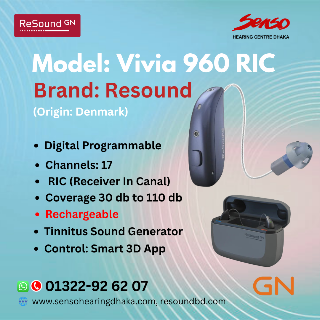 ReSound Vivia 960 RIE Rechargeable Hearing Aid price in BD